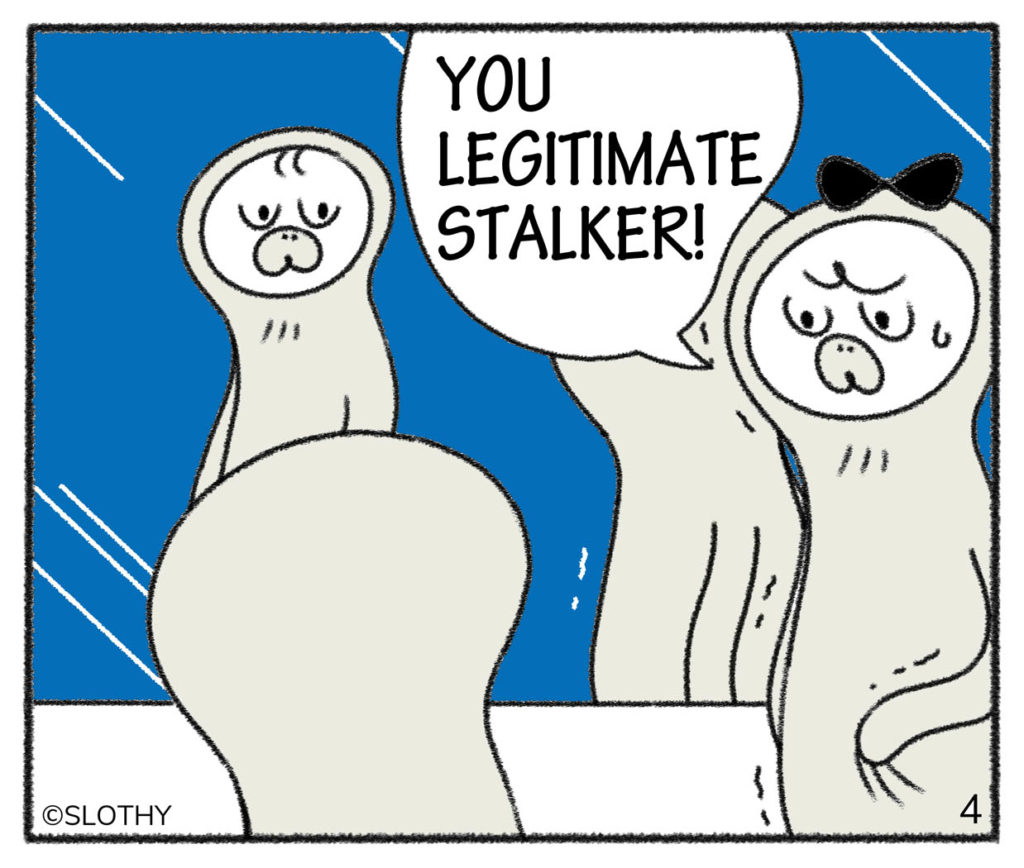 YOU LEGITIMATE STALKER!
